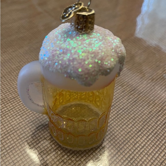 Glass beer ornament by Old World Christmas. - Picture 2 of 5